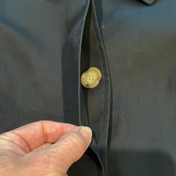 Old Navy black mid thigh length trench coat, Womens size Small - Picture 5 of 8